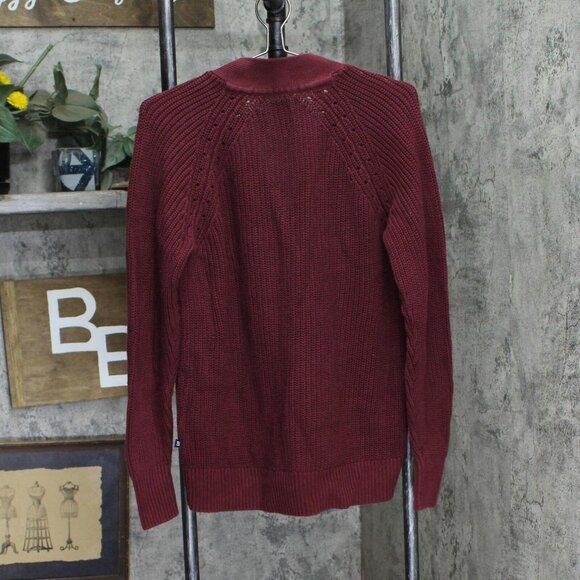 NWT GAP Soft Knit Button Front Relaxed Fit Cardigan 980389358 S Zinfandel Red - Picture 4 of 5